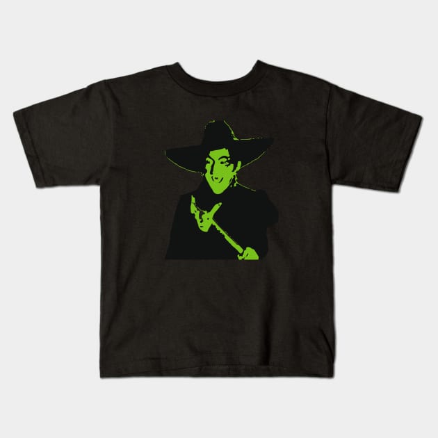 Wicked Witch (in green) Kids T-Shirt by NickiPostsStuff